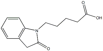 5-(2-oxo-2,3-dihydro-1H-indol-1-yl)pentanoic acid Struktur