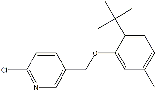 5-(2-tert-butyl-5-methylphenoxymethyl)-2-chloropyridine Struktur