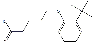 5-(2-tert-butylphenoxy)pentanoic acid Struktur