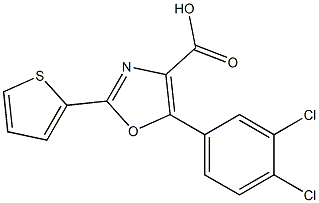 5-(3,4-dichlorophenyl)-2-(thiophen-2-yl)-1,3-oxazole-4-carboxylic acid Struktur