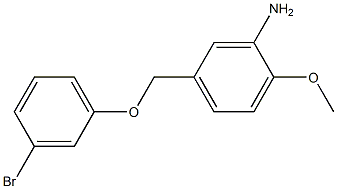 5-(3-bromophenoxymethyl)-2-methoxyaniline Struktur