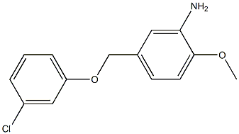 5-(3-chlorophenoxymethyl)-2-methoxyaniline Struktur