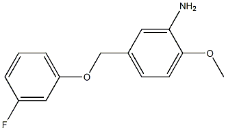 5-(3-fluorophenoxymethyl)-2-methoxyaniline Struktur