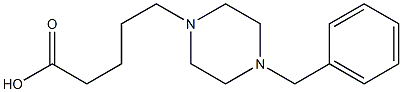 5-(4-benzylpiperazin-1-yl)pentanoic acid Struktur