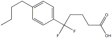 5-(4-butylphenyl)-5,5-difluoropentanoic acid Struktur