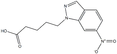 5-(6-nitro-1H-indazol-1-yl)pentanoic acid Struktur