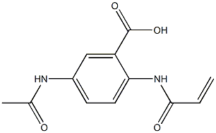 5-(acetylamino)-2-(acryloylamino)benzoic acid Struktur