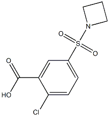 5-(azetidin-1-ylsulfonyl)-2-chlorobenzoic acid Struktur