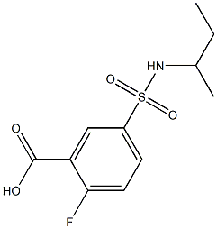 5-(butan-2-ylsulfamoyl)-2-fluorobenzoic acid Struktur