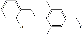 5-(chloromethyl)-2-[(2-chlorophenyl)methoxy]-1,3-dimethylbenzene Struktur