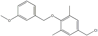 5-(chloromethyl)-2-[(3-methoxyphenyl)methoxy]-1,3-dimethylbenzene Struktur