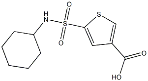 5-(cyclohexylsulfamoyl)thiophene-3-carboxylic acid Struktur