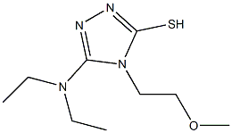 5-(diethylamino)-4-(2-methoxyethyl)-4H-1,2,4-triazole-3-thiol Struktur