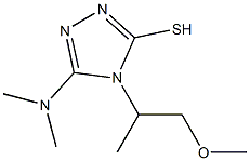 5-(dimethylamino)-4-(2-methoxy-1-methylethyl)-4H-1,2,4-triazole-3-thiol Struktur