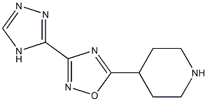 5-(piperidin-4-yl)-3-(4H-1,2,4-triazol-3-yl)-1,2,4-oxadiazole Struktur