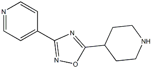 5-(piperidin-4-yl)-3-(pyridin-4-yl)-1,2,4-oxadiazole Struktur