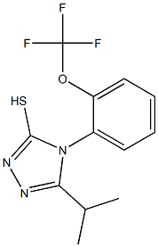 5-(propan-2-yl)-4-[2-(trifluoromethoxy)phenyl]-4H-1,2,4-triazole-3-thiol Struktur