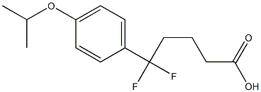 5,5-difluoro-5-[4-(propan-2-yloxy)phenyl]pentanoic acid Struktur