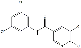 5,6-dichloro-N-(3,5-dichlorophenyl)pyridine-3-carboxamide Struktur