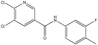 5,6-dichloro-N-(3-fluoro-4-methylphenyl)pyridine-3-carboxamide Struktur