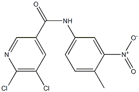 5,6-dichloro-N-(4-methyl-3-nitrophenyl)pyridine-3-carboxamide Struktur