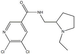 5,6-dichloro-N-[(1-ethylpyrrolidin-2-yl)methyl]pyridine-3-carboxamide Struktur