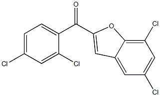 5,7-dichloro-2-[(2,4-dichlorophenyl)carbonyl]-1-benzofuran Struktur