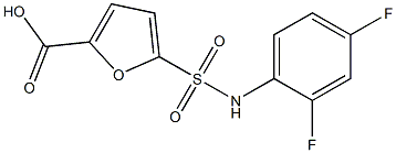 5-[(2,4-difluorophenyl)sulfamoyl]furan-2-carboxylic acid Struktur