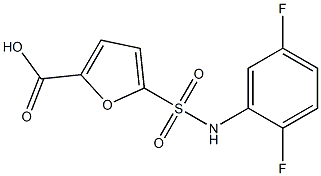 5-[(2,5-difluorophenyl)sulfamoyl]furan-2-carboxylic acid Struktur