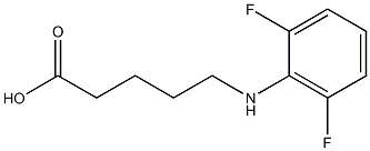 5-[(2,6-difluorophenyl)amino]pentanoic acid Struktur