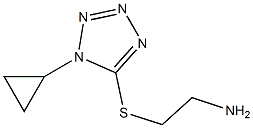 5-[(2-aminoethyl)sulfanyl]-1-cyclopropyl-1H-1,2,3,4-tetrazole Struktur