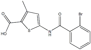 5-[(2-bromobenzoyl)amino]-3-methylthiophene-2-carboxylic acid Struktur