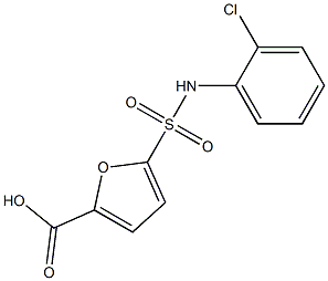 5-[(2-chlorophenyl)sulfamoyl]furan-2-carboxylic acid Struktur