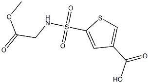 5-[(2-methoxy-2-oxoethyl)sulfamoyl]thiophene-3-carboxylic acid Struktur