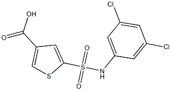 5-[(3,5-dichlorophenyl)sulfamoyl]thiophene-3-carboxylic acid Struktur