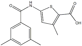 5-[(3,5-dimethylbenzoyl)amino]-3-methylthiophene-2-carboxylic acid Struktur