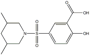 5-[(3,5-dimethylpiperidine-1-)sulfonyl]-2-hydroxybenzoic acid Struktur