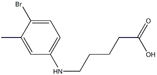 5-[(4-bromo-3-methylphenyl)amino]pentanoic acid Struktur