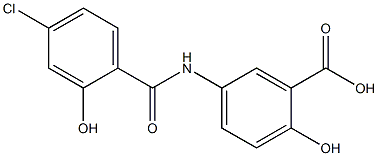 5-[(4-chloro-2-hydroxybenzene)amido]-2-hydroxybenzoic acid Struktur