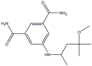 5-[(4-methoxy-4-methylpentan-2-yl)amino]benzene-1,3-dicarboxamide Struktur