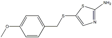 5-[(4-methoxybenzyl)thio]-1,3-thiazol-2-amine Struktur