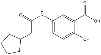 5-[(cyclopentylacetyl)amino]-2-hydroxybenzoic acid Struktur