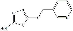 5-[(pyridin-3-ylmethyl)sulfanyl]-1,3,4-thiadiazol-2-amine Struktur