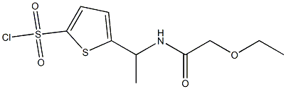 5-[1-(2-ethoxyacetamido)ethyl]thiophene-2-sulfonyl chloride Struktur