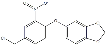 5-[4-(chloromethyl)-2-nitrophenoxy]-2H-1,3-benzodioxole Struktur