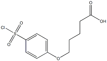 5-[4-(chlorosulfonyl)phenoxy]pentanoic acid Struktur