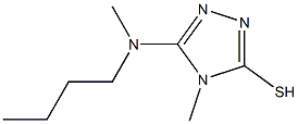 5-[butyl(methyl)amino]-4-methyl-4H-1,2,4-triazole-3-thiol Struktur