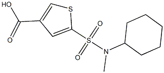 5-[cyclohexyl(methyl)sulfamoyl]thiophene-3-carboxylic acid Struktur