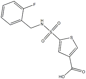 5-{[(2-fluorophenyl)methyl]sulfamoyl}thiophene-3-carboxylic acid Struktur