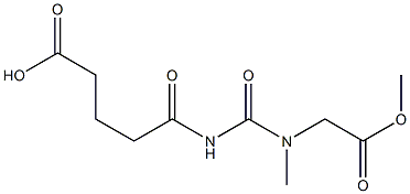 5-{[(2-methoxy-2-oxoethyl)(methyl)carbamoyl]amino}-5-oxopentanoic acid Struktur